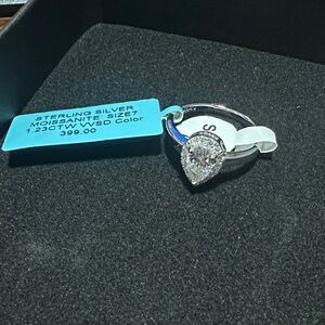 Sterling Silver Moissanite Ring